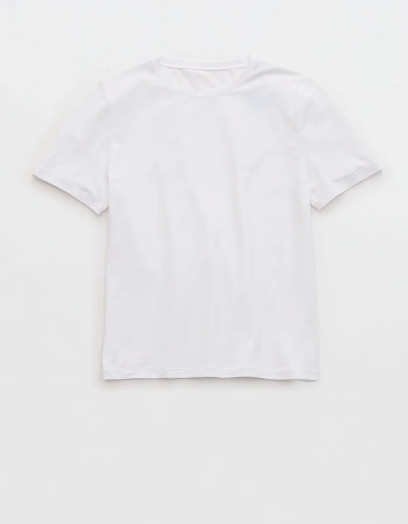 Aerie  Aerie SMOOTHEZ Cotton Blend Short Sleeve Crew T-Shirt for Women | Best Price UAE