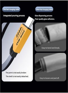 hoco. GaN Mecha Cable 3-in-1 6A Super Fast Charging 240W Data Cable Is Suitable for Apple, Huawei, Samsung Type-C, Android  - Image 3