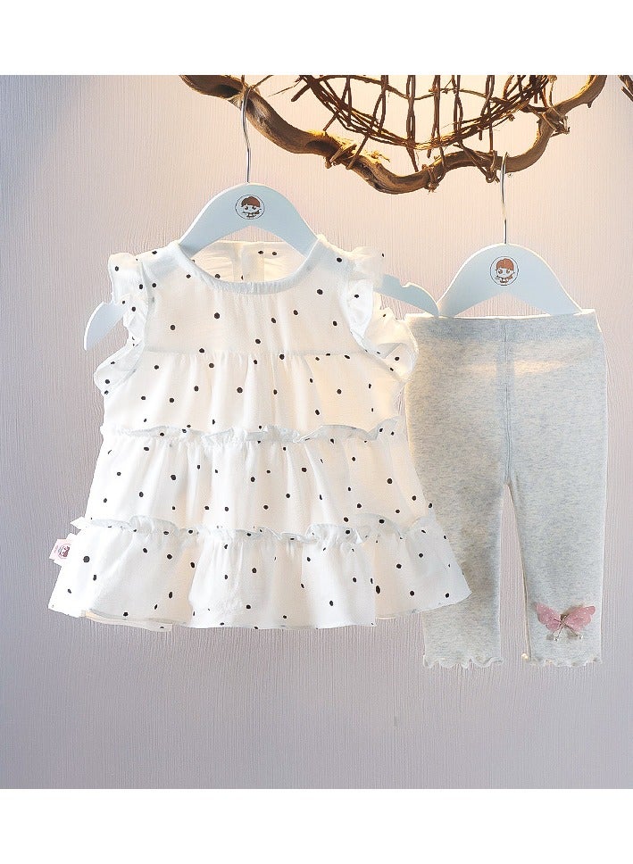 KUYING New Western Style Floral Two-Piece Set 