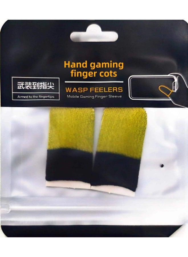 Crimson Double Color Game Finger Coat Hand Swim Anti-sweat Walking Artifact Touch Screen Gloves Breathable Chicken Finger Coat-Product Color:carbon Yellow Black Double  - Image 1