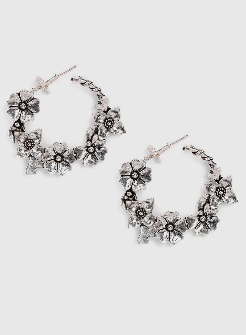 SOHI Circular Artificial Hoop Earring Jewellery - Image 1