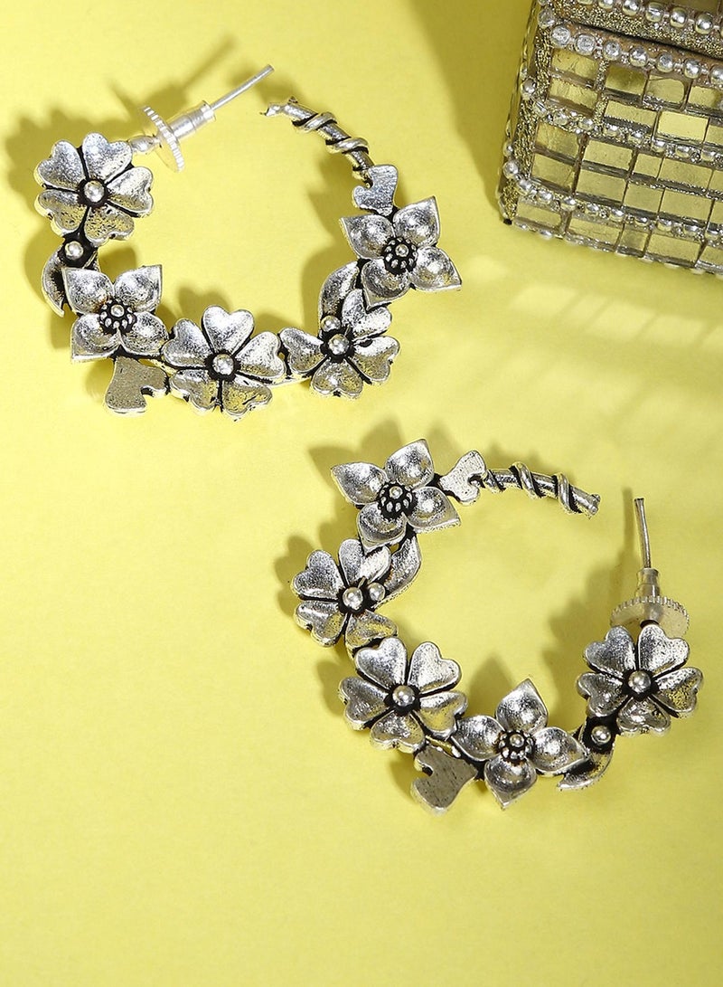 SOHI Circular Artificial Hoop Earring Jewellery - Image 3