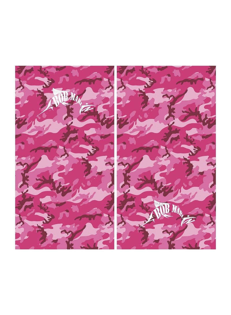 BOB MARLIN Marlin Uv+Protection Face Shield Bandana Bob Camo Pink - Image 3