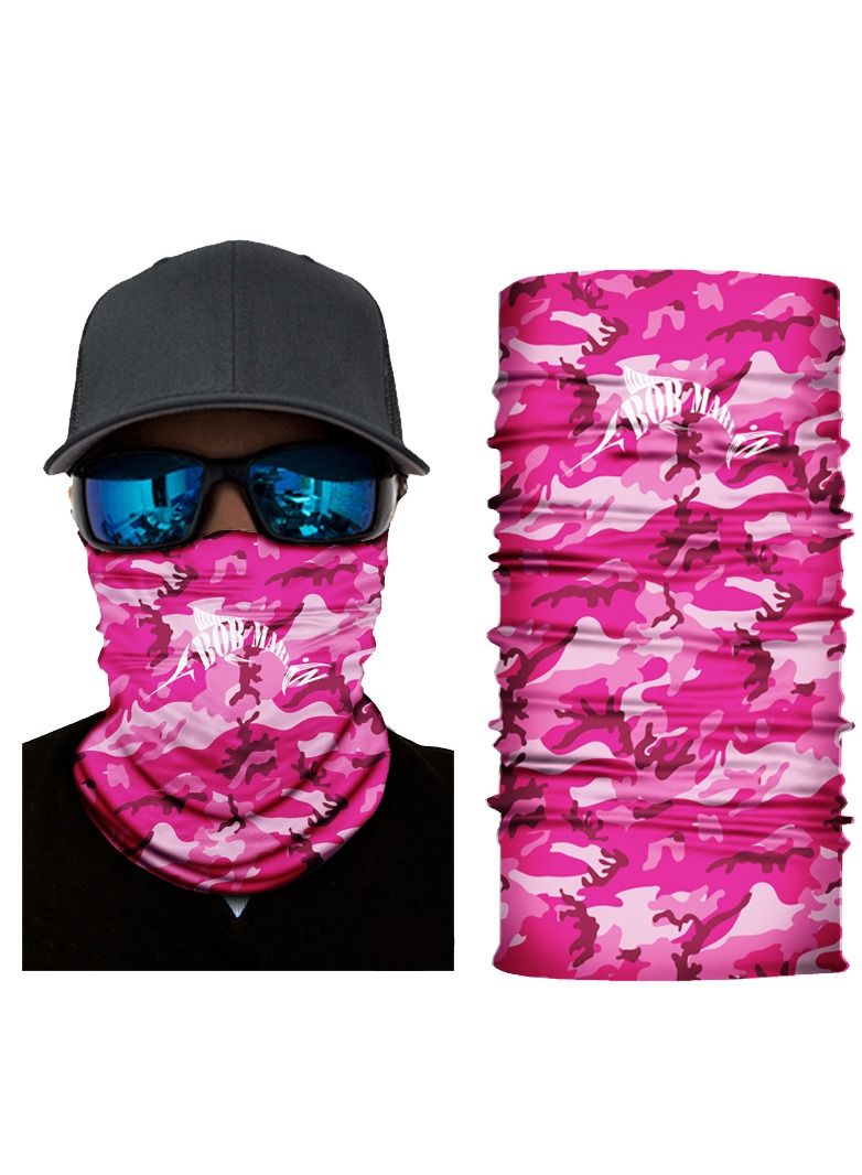 BOB MARLIN Marlin Uv+Protection Face Shield Bandana Bob Camo Pink - Image 2