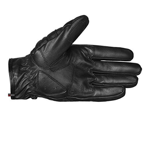 Jackets 4 Bikes Motorcycle Gloves - Goatskin Leather, Touchscreen, Classic Vintage Design for Men Women, Anti-Slip Protective Motorbike Cruiser Biker Glove Black XXL - Image 2