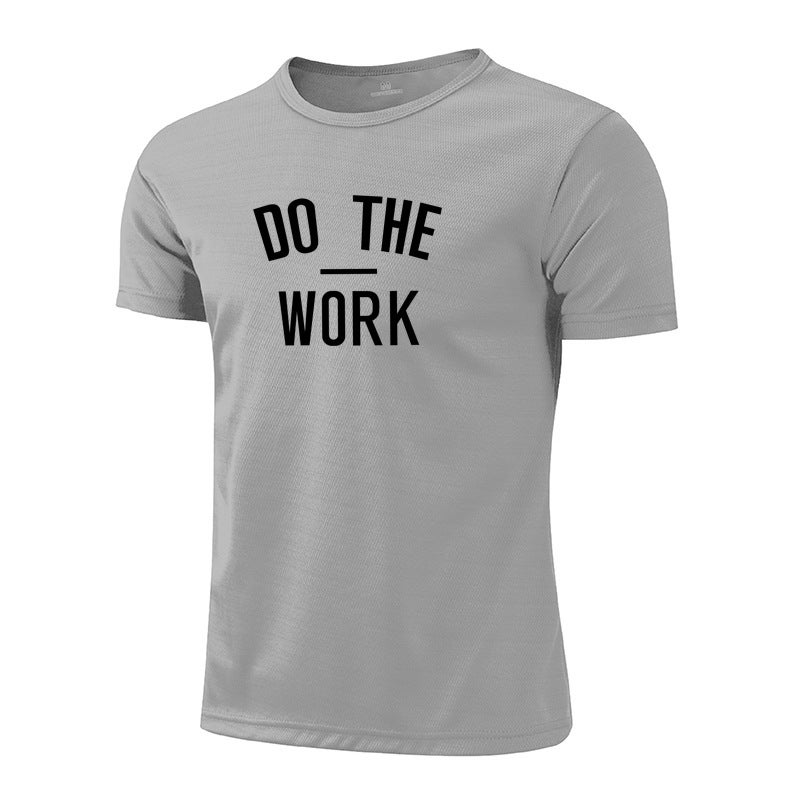 Muscle Sports short sleeve men''s slim fit clothes quick-drying mesh fitness T-shirt basketball professional running training clothes - Image 3