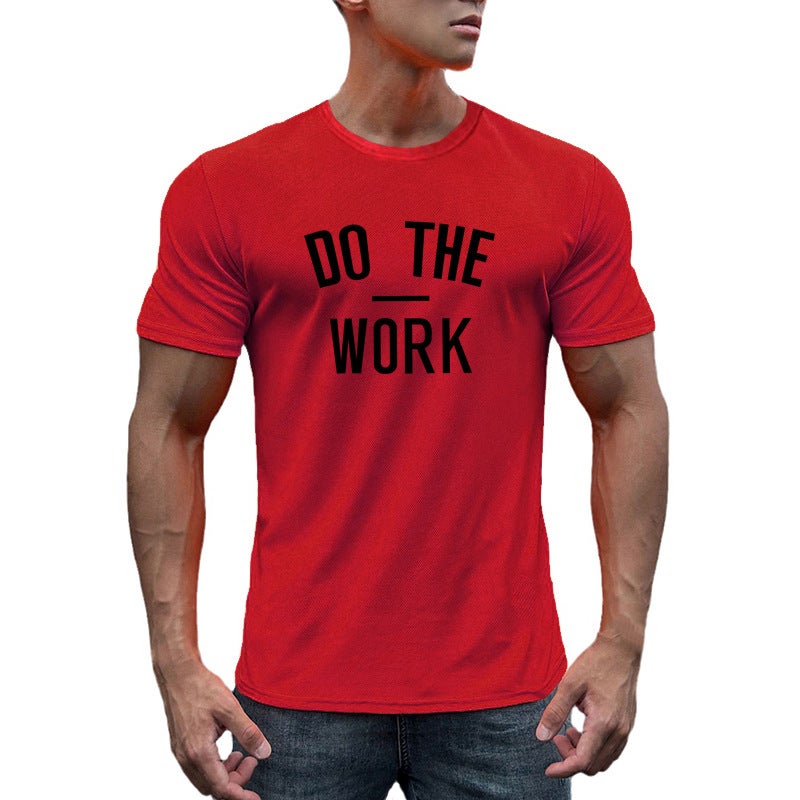 Muscle Sports short sleeve men''s slim fit clothes quick-drying mesh fitness T-shirt basketball professional running training clothes - Image 4