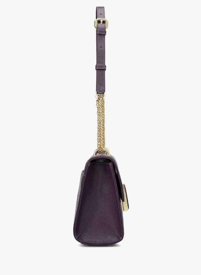Da Milano  Small Franzy Croco Leather Shoulder Bag - Grapevine for Women | Best Price UAE
