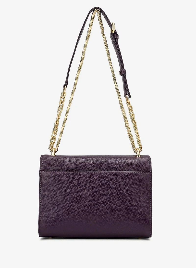 Da Milano  Small Franzy Croco Leather Shoulder Bag - Grapevine for Women | Best Price UAE