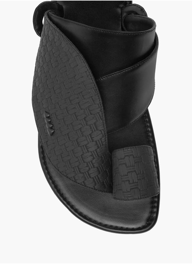 LBL by Shoexpress Men Textured Slip-On Arabic Sandals  - Image 3