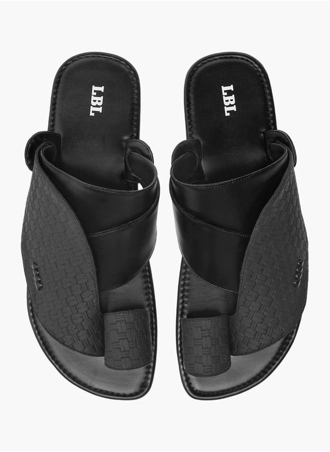 LBL by Shoexpress Men Textured Slip-On Arabic Sandals  - Image 1