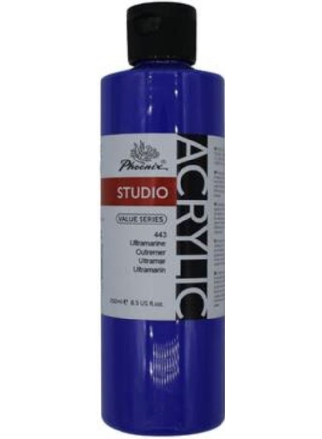 فينيكس ألوان اكريليك استديو 250 ملم لون أزرق غامق 443