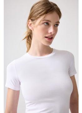 Los Ojos x Melodi White Fitted T-Shirt Short Fitted  - Image 3