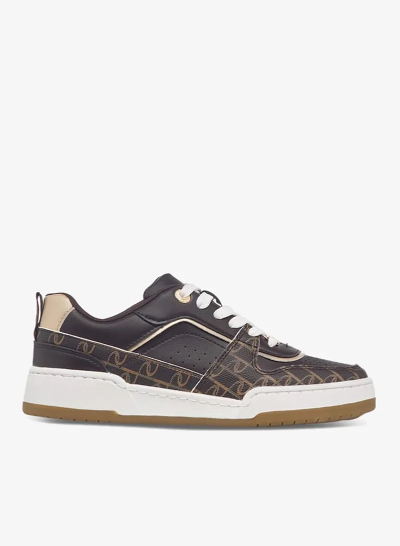 Paprika BROWN Women's Panelled Lace-Up Sneakers With Pull Tabs for Women | Best Price UAE