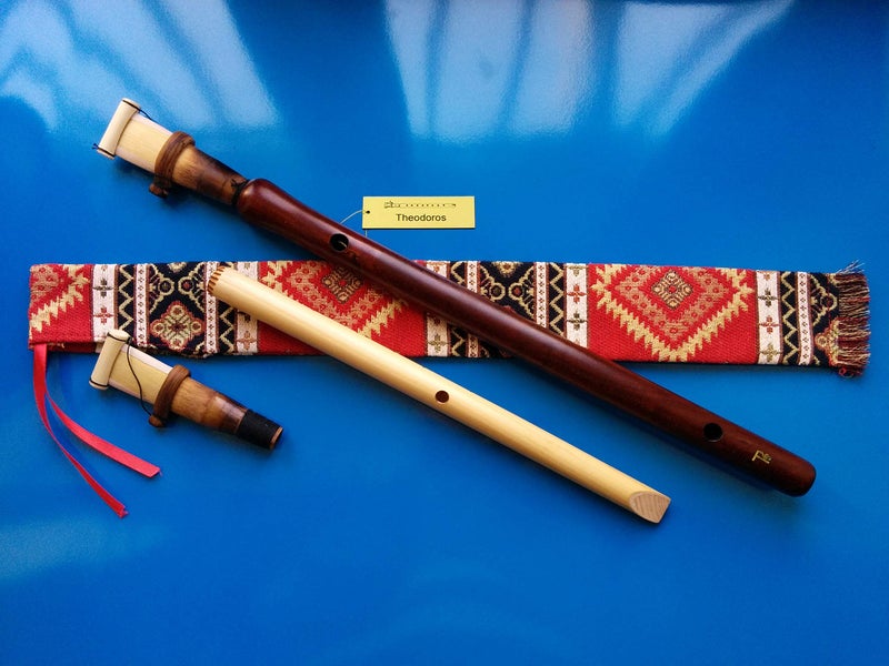 Theodoros Armenian Engraved Duduk Pro from Apricot Wood, 2 Professional Reeds, National Case, Playing Instruction and Flute - Image 4