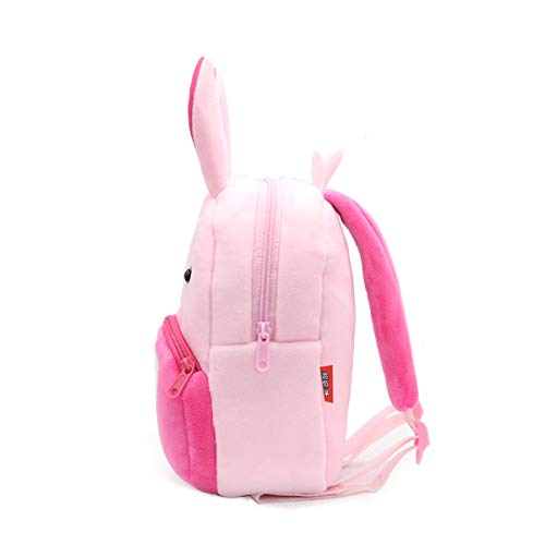 NICE CHOICE Cute Toddler Backpack Toddler Bag Plush Animal Cartoon Mini Travel Bag for Baby Girl Boy 2-6 Years(Rabbit) - Image 3