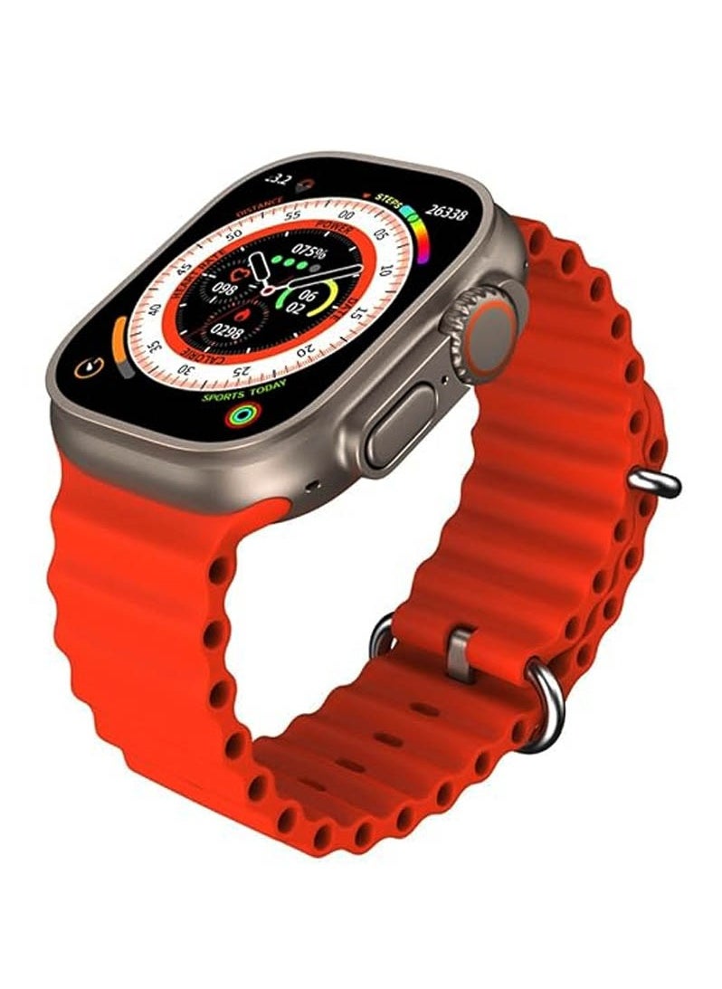 HK - HK 8Pro Max 49 mm Full Screen AMOLED Display Ultra Smart Watch With 2 Pair Straps IP68 Water Proof Multi Function NFC Voice Assistant and Wireless Charger For Ladies and Gents - Image 1