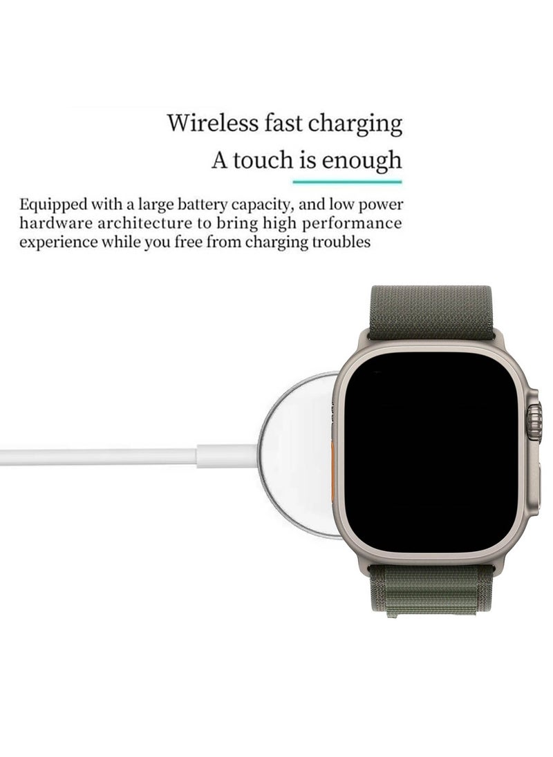 HK - HK 8Pro Max 49 mm Full Screen AMOLED Display Ultra Smart Watch With 2 Pair Straps IP68 Water Proof Multi Function NFC Voice Assistant and Wireless Charger For Ladies and Gents - Image 1