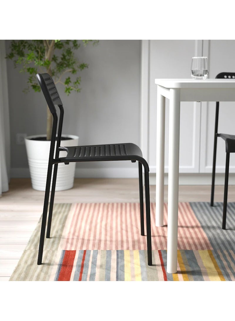 Selecto Hub 4-Piece Dining Chairs Set, Stackable, Lightweight, Capacity 110 KG, Steel/plastic, Black - Image 5