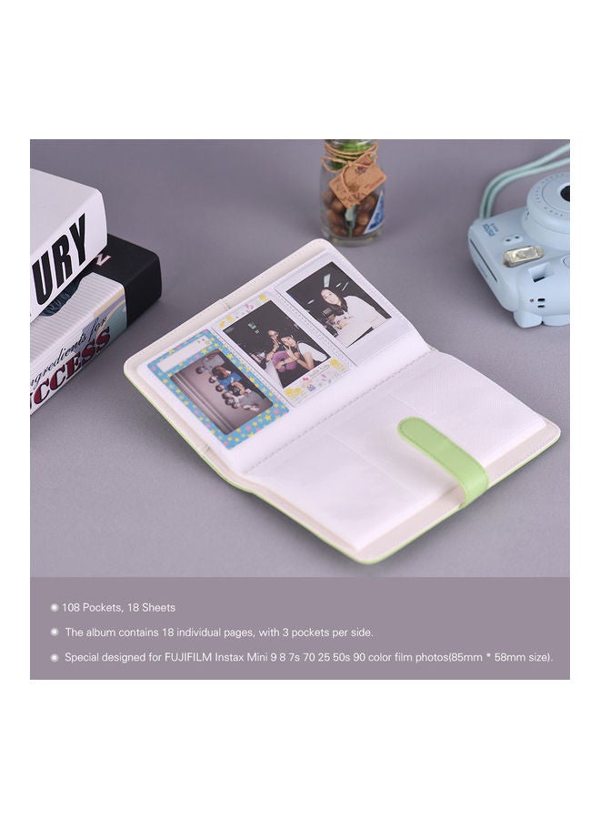 NIBEMINENT 108-Pockets Portable Photo Album Green  - Image 5
