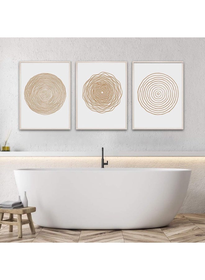 Ecyanlv Mid Century Modern Wall Art - Boho Canvas Print - Abstract Geometric Canvas Wall Art Set - Scandinavian Wall Art Painting for Living Room Bedroom Decor No Framed - Image 4