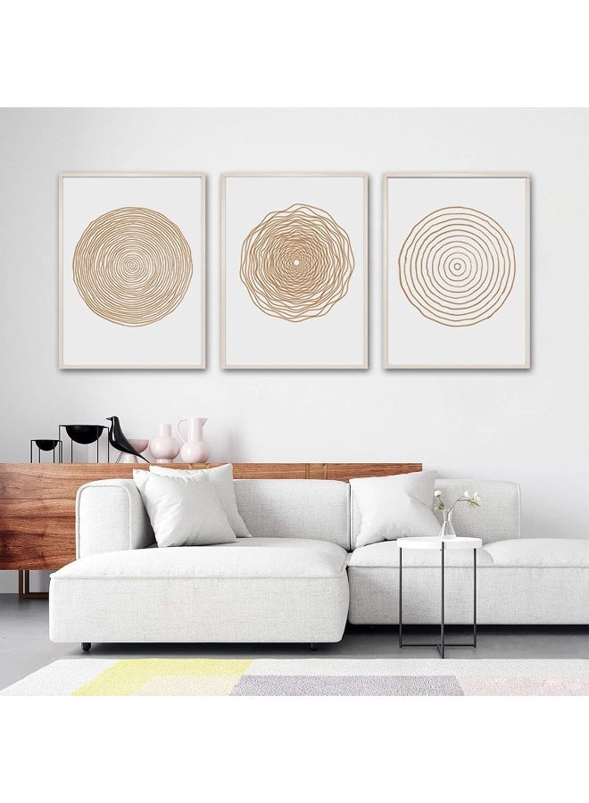 Ecyanlv Mid Century Modern Wall Art - Boho Canvas Print - Abstract Geometric Canvas Wall Art Set - Scandinavian Wall Art Painting for Living Room Bedroom Decor No Framed - Image 2