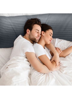 Hotel Linen Klub Hotel Linen Klub Long Body 1Pc Stripe Pillowcase - 100% Microfiber  with envelope closure, Soft and Durable Quality, Size : 45 x 125cm , Dark Grey  - Image 5