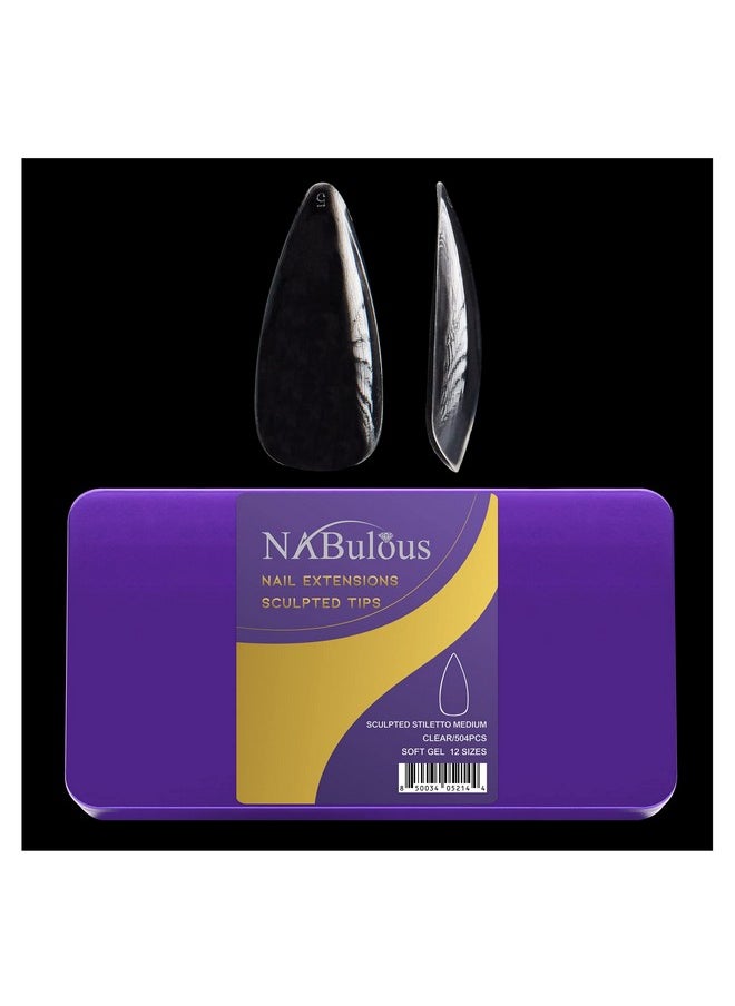 نابولوس أطراف أظافر جيل ناعمة من NABulous على شكل مدبب، متوسطة الطول - أطراف أظافر متينة تغطي كامل الأظافر - مصنوعة من جل ناعم حقيقي، 10 مقاسات، 500 قطعة - سهلة الإزالة (مدبب متوسط)  - Image 4