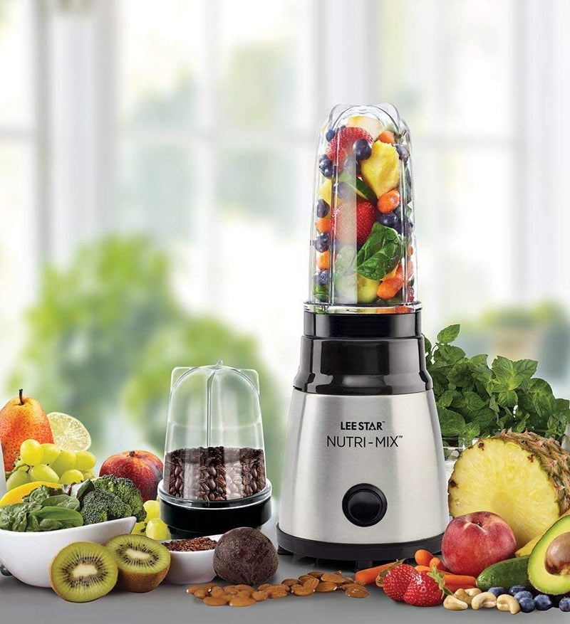 LEE STAR Nutrimix Electric Mixer Blender Grinder,Smoothie Maker,400 W 100% Full Copper Motor, 3 Unbreakable jars, SS Blades,Seasoning Cap & Lid, 2 Year Warranty, Black,LE-809 - Image 2