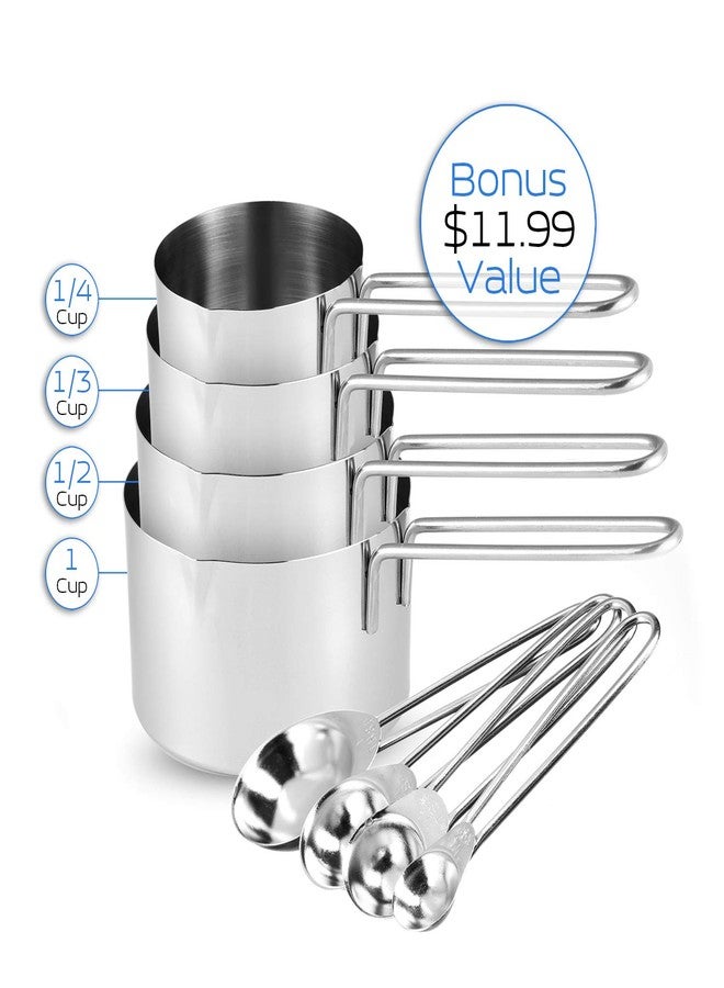 EATEX Stainless Steel Mixing Bowls - Mixing Bowl Set of 6 - Mixing Bowl Sets for Kitchen Kitchen Nesting Metal Mixing Bowls with Measuring Cups and Spoons - Great for Cooking, Baking or Salad Prep - Image 4