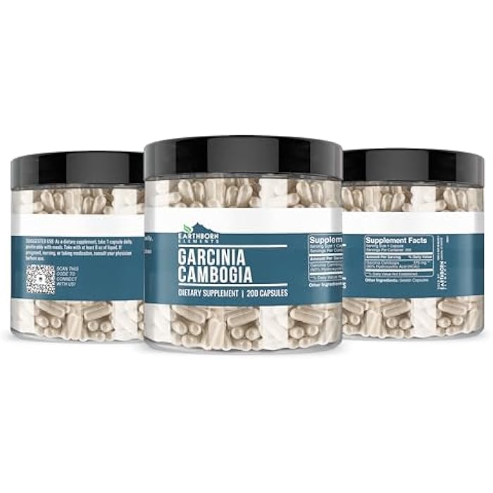 Earthborn Elements Garcinia Cambogia 200 Capsules, Pure & Undiluted, No Additives - Image 4