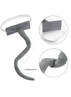 obmwang obmwang 3 Pieces Mouse Costume Set Mouse Ears Headband Bow tie and Tail Animal Mouse Accessories for Halloween Dress Up Party  - Image 3