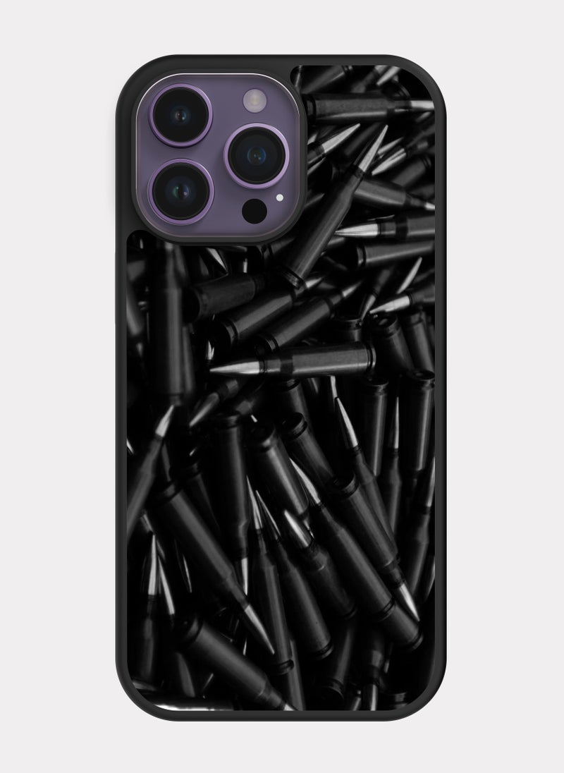 بكسلات كفر ايفون 14 برو ماكس ذخيرة رصاص رمادي - Image 1