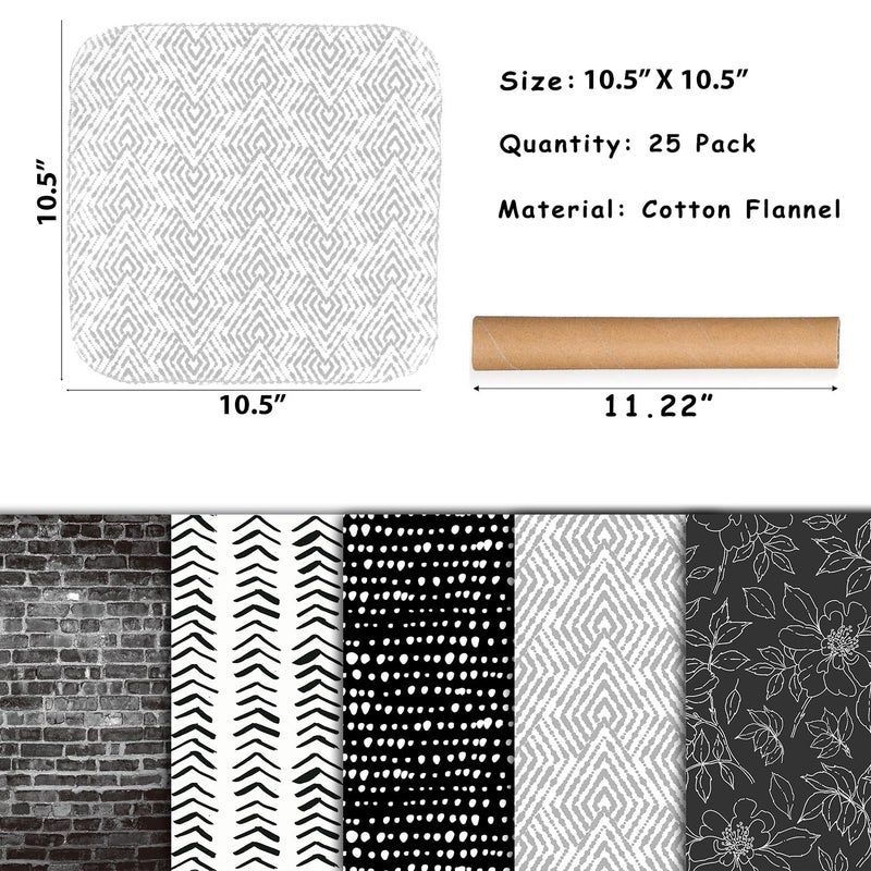 ROGITU 25 Pack Reusable Tissue Paperless Towel Roll Washable Cotton for Kitchen Towels Zero Waste Products Replacement Tissue (Neutral, 25) - Image 2