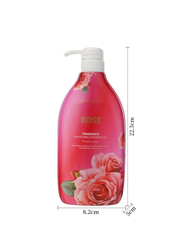 Kormesic Rose Body Wash 800ml - Romantic & Moisturizing - Image 1