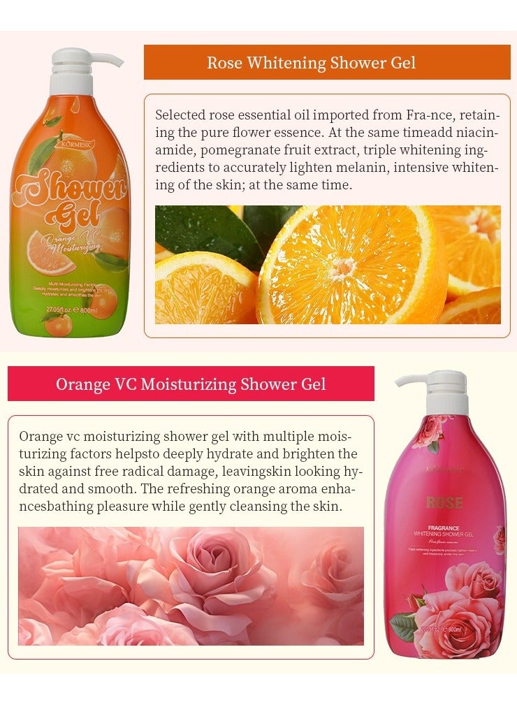 Kormesic Rose Body Wash 800ml - Romantic & Moisturizing - Image 2