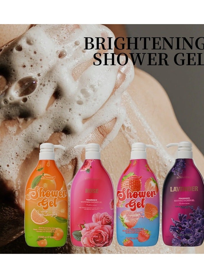 Kormesic Rose Body Wash 800ml - Romantic & Moisturizing - Image 4