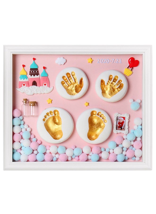 ZCM-HAPPY Memorial Baby Hand and Footprint Kit – Newborn Lanugo Memory Photo Frame Gift Box – Cherished Keepsake for Baby Footprints & Handprints – Perfect Baby Shower Gift Idea With Light  - Image 2