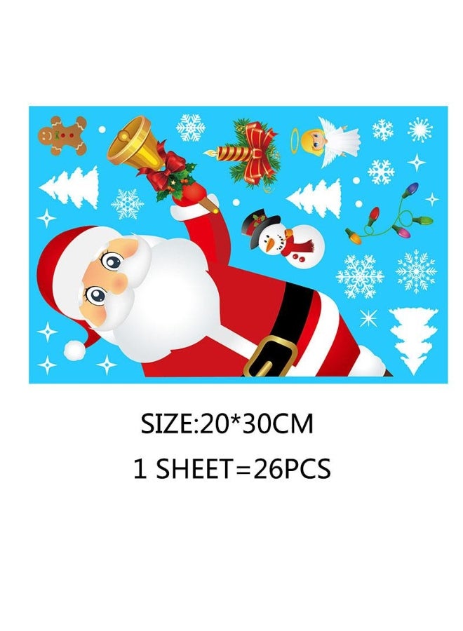 Beautify Static Sticker Home Windows PVC Large Snow Flake Wall Sticker Christmas New Year Party Elk Glass Dress Up Santa - Image 3