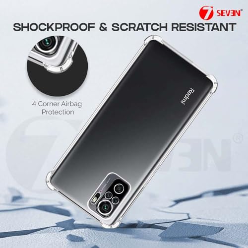7-Seven 7SEVEN® Back Cover for Mi Redmi Note 10 4G Transparent Mobile Back Case Shock Proof Design Camera Edges Protection Crystal Clear Phone Case Silicon Soft TPU and Flexible Bumper Phone Cover - Image 4