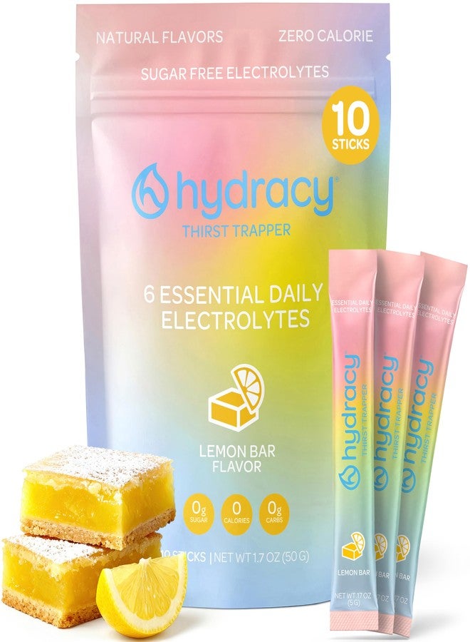 Hydracy Sugar Free Electrolytes Powder Packets - Zero Sugar Hydration Drink Mix with Sodium Potassium Magnesium - Keto Electrolyte Packet for Energy Recovery - Non-GMO Natural Lemon Bar Flavor 10 Pack - Image 1