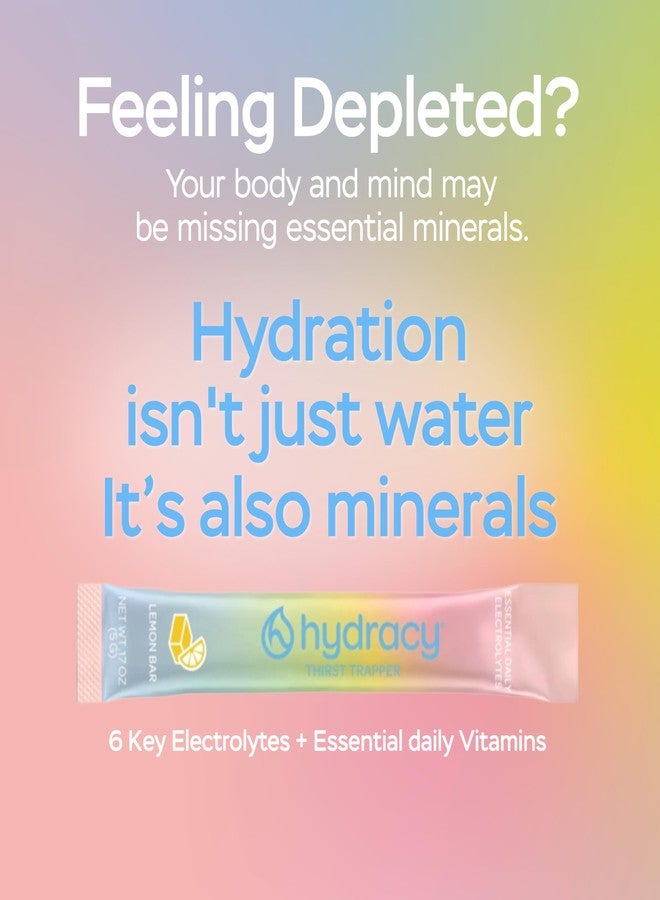 Hydracy Sugar Free Electrolytes Powder Packets - Zero Sugar Hydration Drink Mix with Sodium Potassium Magnesium - Keto Electrolyte Packet for Energy Recovery - Non-GMO Natural Lemon Bar Flavor 10 Pack - Image 2