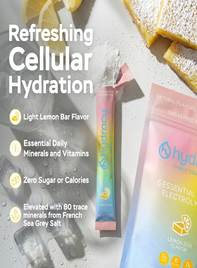 Hydracy Sugar Free Electrolytes Powder Packets - Zero Sugar Hydration Drink Mix with Sodium Potassium Magnesium - Keto Electrolyte Packet for Energy Recovery - Non-GMO Natural Lemon Bar Flavor 10 Pack - Image 4