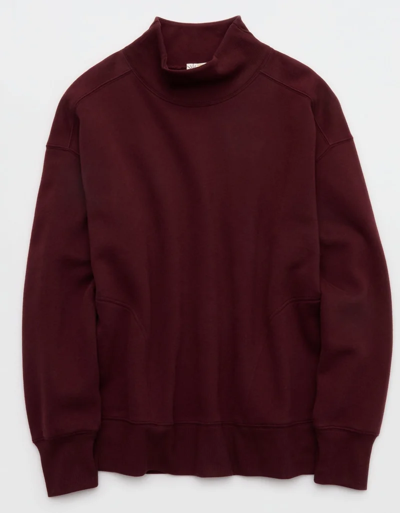 OFFLINE By Aerie Cloud Fleece Oversized Mockneck Sweatshirt