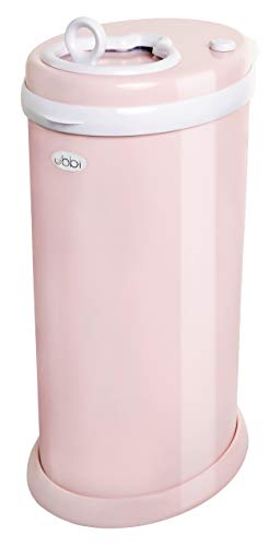 Ubbi Steel Diaper Pail, Odor Locking, No Special Bag Required, Award-Winning, Registry Must-Have, Blush Pink - Image 1