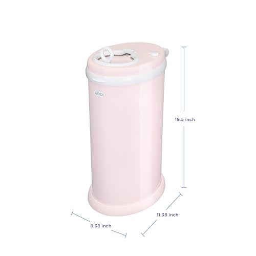 Ubbi Steel Diaper Pail, Odor Locking, No Special Bag Required, Award-Winning, Registry Must-Have, Blush Pink - Image 3