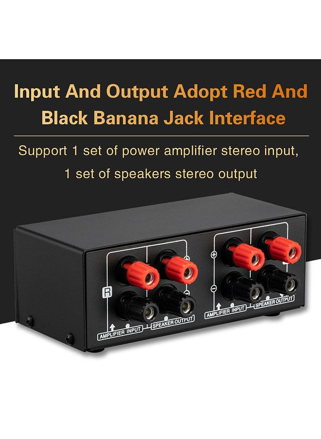 LYNEPAUAIO - 150W 14AWG Desktop Passive Speaker Volume Control Box Amplifier Speaker Volume Adjustment with Separate Left/Right Channel Control - Image 1