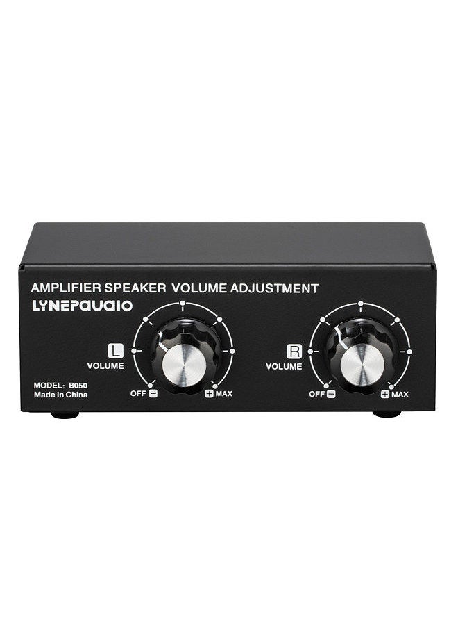 LYNEPAUAIO - 150W 14AWG Desktop Passive Speaker Volume Control Box Amplifier Speaker Volume Adjustment with Separate Left/Right Channel Control - Image 1