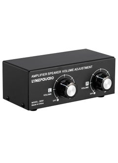 150W 14AWG Desktop Passive Speaker Volume Control Box Amplifier Speaker Volume Adjustment with Separate Left/Right Channel Control