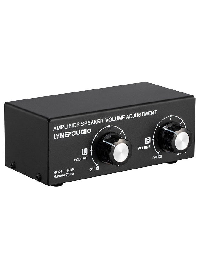LYNEPAUAIO - 150W 14AWG Desktop Passive Speaker Volume Control Box Amplifier Speaker Volume Adjustment with Separate Left/Right Channel Control - Image 1